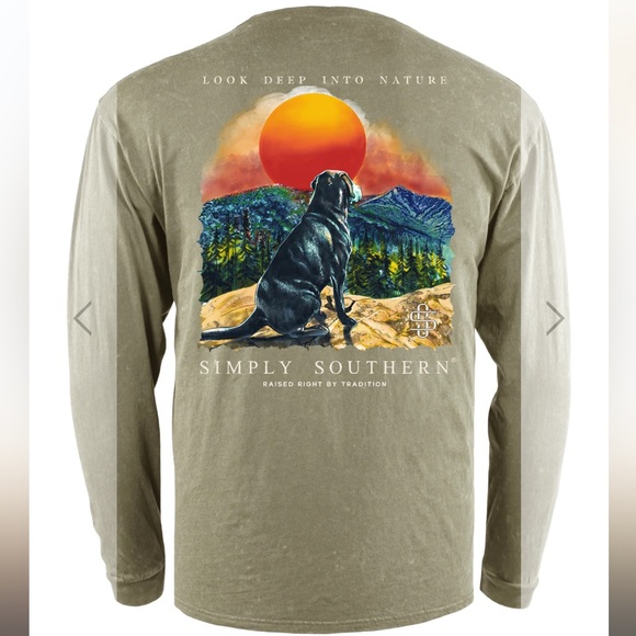 Simply Southern men’s sage green long-sleeve tee, size small - Picture 5 of 5